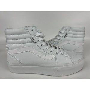Women’s Size 8 Vans Filmore Hi Platform High Top Canvas White 721356 New in Box